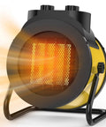 Indoor Space Heater 1500W PTC Ceramic With 90 Degree Adjustable Angle Rapid Safe Heating Quiet Portable Heater For Home Office Compact Desk Heater Yellow emitting warm air
