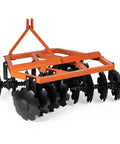 5ft Notched Disc Harrow Attachment For Cat 1 Tractors, 3 Point Implement With Concave Discs For Tilling, Loosening, and Lifting Soil