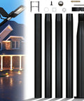 16 Foot Tall Solar Street Light Pole With Adjustable Modular Sections, Heavy Duty Metal Lamp Post for Outdoor Lighting display
