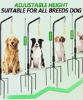 Tether Dog Toy Rack With 3 Tug Rope Toys Rotating Outdoor Tug Toy Stand For Yard Park Lawn Adjustable Height For Dogs