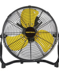 Front view of 12 Inch Portable Floor Fan With 3 Speed Settings, Heavy Duty Metal Construction Delivers 1700 CFM High Velocity Breeze