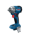 Straight Fire 18V Brushless Half Inch Mid Torque Impact Wrench Pumping Four Hundred Ten Foot Pounds Of Raw Breakaway Grunt In A Zero Bs Compact Bare Tool Build Ready To Blast Through Rusty Bolts, side view.