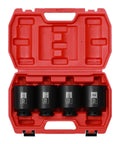 Beefy 4 Piece 1/2 Inch Drive Deep Impact Socket Set 6 Point CR-MO Chrome Moly Includes 1-13/16 In, 1-7/8 In, 1-15/16 In And 2 In