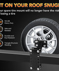 Universal Spare Tire Carrier Mount For Utility Trailers And Boats, Fits 4, 5, 6 Lug Wheels On 4 To 5.5 Inch Bolt Patterns, up to 150 lbs