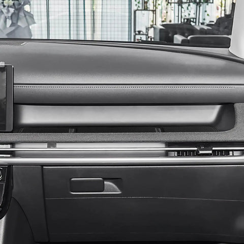 Custom Fit 2025 Hyundai Tucson Passenger Side Console Tray Mat Anti Slip Organizer Liner Black For Dashboard Slot Mats, Center Console And Interior Accessories, shown installed in vehicle interior