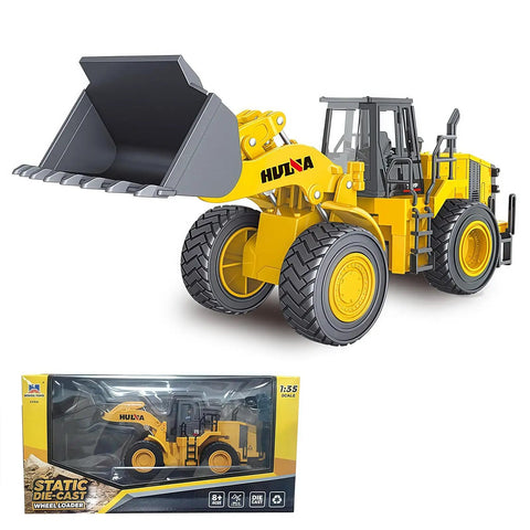 Large Wheeled Loader Heavy Duty Construction Metal Bulldozer Toy For Kids Outdoor Sandbox Car Toys Birthday Gift For Toddler