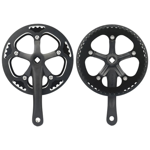 48T Steel Chainring Crankset With 170mm Arms And Aluminum Single Cover Fits Single Speed And 6 7 8 9 Speed Bikes MTB And Road Bikes