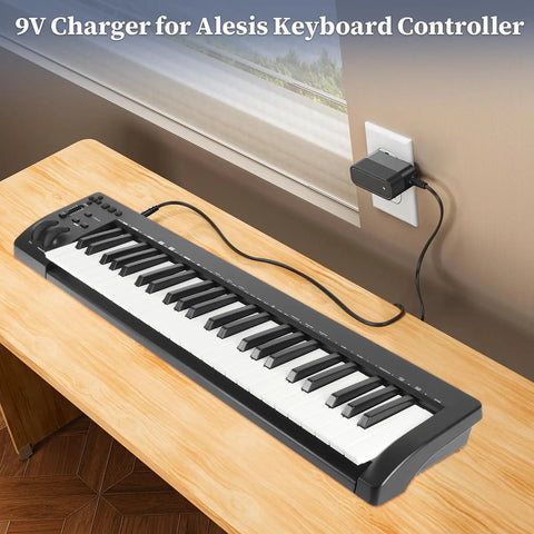 9V Power Cord Replacement For Keyboard And USB MIDI Controller Chargers Compatible With Alesis on table