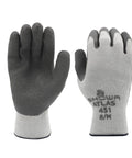 Insulated Latex Coated Work Gloves With Rough Grip For Winter Construction And Outdoor Tasks, Gray, Medium, 12 Pack