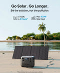 AC70 Portable Power Station 768Wh Solar Generator with solar panel on beach, tropical background, and charging stats displayed.