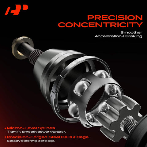 Close-up of Front Left Driver Side CV Axle Shaft Assembly For AWD Jeep Grand Cherokee And Dodge Durango 2011 To 2022 With 1 Speed Transfer Case