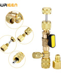 HVAC Valve Core Removal Tool Dual Size One Quarter Inch And Five Sixteenth Inch SAE For R410A R22 R12 R407 R404 R32 Systems