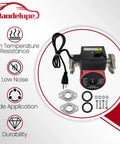 Stainless Steel Hot Water Circulator Pump Replacement for UPS15-55SFC 59896773 with plug and flange connection components.