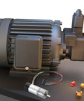 Top Shelf High Torque Metal Dc Micro Motor With Encoder, heavy duty design with connectors, ideal for low RPM applications.