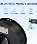 Front view of Creality PLA filament spool, 2 kg, 1.75 mm, black filament