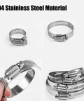 Stainless Steel Hose Clamps Assortment Kit Twenty Five Pieces Worm Gear Hose Clamp Adjustable From One Quarter Inch To Two And One Quarter Inch