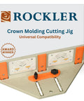 Heavy Duty Crown Molding Jig For Miter Saw Featuring Adjustable Fence Built To Throw Dead On Cuts On All 10 Inch And Larger Shop Gear Sweet Finishing For No Sweat Diy And Weekend Projects with orange accents and compatibility guides.