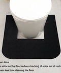 Six Pack Commode Mats For Odor Control And Urine Spills, Toilet Floor Pads with Non Slip Rubber Backing in Black
