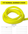 10 Ft High Visibility Chain Cover Kit In Bright Yellow For Indoor And Outdoor Barriers DIY Nylon Sleeving With Adjustable Cable Ties