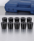 Black Rubber Door Stopper Set on table, No Slip Wall Protector And Door Bumper, Anti Scratch Buffer, 10 Pack for Quiet Close and Noise Reduction