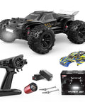 1/16 Scale Brushless 4x4 RC Truck with Dual Lipo, remote, accessories, off road rampage ready, speeds up to 42mph, for adults