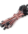 Set Of 30 Pcs 3 Pin Servo Extension Cables, Male To Female Leads, RC Hobby Must Have, Five Length Options, Twisted Bundle