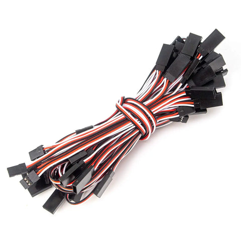 Set Of 30 Pcs 3 Pin Servo Extension Cables, Male To Female Leads, RC Hobby Must Have, Five Length Options, Twisted Bundle