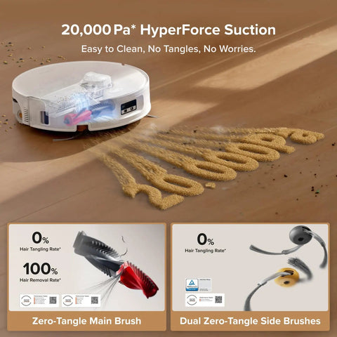 Qrevo Curv 2 Flow Robot Vacuum And Mop With SpiraFlow Real Time Self Cleaning Mop, 20000 Pa Suction on hardwood floor