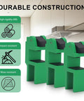 No Sweat Scribing Setup For 18Mm Cabinet Panels Three Pack Killer Grips showing green ABS clamps for kitchen filler panels.