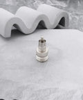 UHF SO239 Female To RCA Male Coax Connector Adapter For Ham Radios And Heathkit Gear on gray stone texture