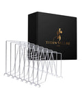 8 Pack White Wire Shelf Dividers For Closets On 12 Inch Shelves No Fuss Easy Install Closet Organizer with packaging box