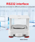 Analytical Balance 100g x 0.001g Precision Lab Scale With RS232 LCD Display Windshield External Calibration Level Bubble