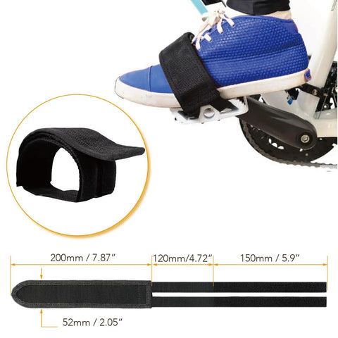 1 Pair Bike Pedal Straps For Fixed Gear, Mountain And Road Bikes Durable Nylon Toe Clips With Adjustable Straps On Bike Pedal