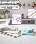 Pro 8-Piece Metric Hex Key Set With L-Shaped Allen Wrenches and Key Ring, displayed on kitchen counter.