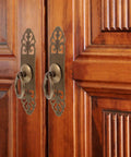 Vintage Brass Pull Handle 3cm by 12cm Cabinet Drawer Knob for Kitchen Wardrobe Door Furniture Replacement Hardware, Classic Retro Style, Easy Install Now on wooden cabinet