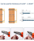 Diagram showing adjustable screws and measurements for 6 Pack 10 Inch Hole Centers Brushed Brass Cabinet Pulls Set For Cabinets And Drawers