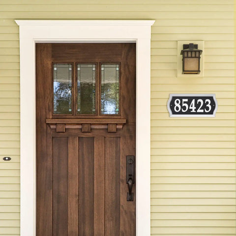 Reflective Address Numbers Sign With High Visibility Panels Weather Resistant Easy Mount For Front Porch Or Mailbox Post