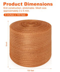 5 Inch Copper Mesh Roll For Pest Proofing Heavy Duty Wire Screen For DIY Garden Vents Weep Holes And Gaps Rustproof Easy Cut