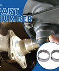 Installation of Two Piece 33517U Spindle Sleeve With Lube Hole For UFP Boat Trailer Spindle showing detail and two sleeves