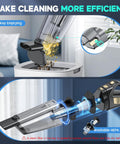Cordless Handheld Vacuum With 15000Pa Suction And Cyclonic Technology, lightweight with washable HEPA filter, one-key emptying