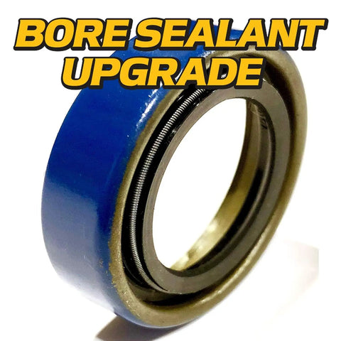 Close-up of Heavy Duty Front Wheel Bearing And Seal Rebuild Kit For Husqvarna 539105525 with bore sealant upgrade
