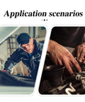 Application scenarios showing Top Notch 10Pc Red Steel T-Handle Hex Key Set With Flat Head Allen Wrenches Sizes 2 To 10mm Ergonomic Grip Tools For DIY And Pros Including Handy Stand in use