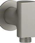 Exhale Wall-Mount Supply Elbow With Check Valve In Vibrant Brushed Nickel, backflow prevention fitting for hand shower hose