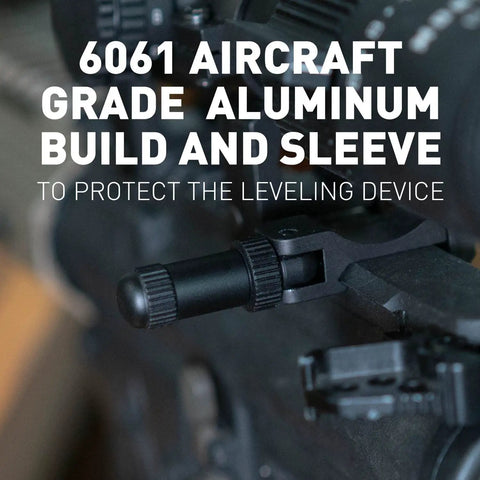 6061 aircraft grade aluminum build of the Low Profile Picatinny Anti Cant Level Bubble Fold Out Small Bubble For Rifle Alignment