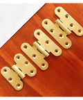 Solid Brass Furniture Hinge Set Of 4 For Wardrobe Drawer Cabinet And Wooden Doors Universal Fit Easy Mounting Durable Hardware For DIY Home Projects
