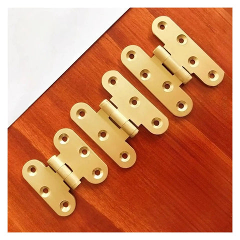 Solid Brass Furniture Hinge Set Of 4 For Wardrobe Drawer Cabinet And Wooden Doors Universal Fit Easy Mounting Durable Hardware For DIY Home Projects