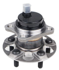Front view of Rear Wheel Bearing And Hub Assembly 512505 For Toyota Prius 2010-2015 and Prius Plug-in 2012-2015, metal construction.