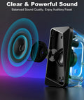Bluetooth Computer Speakers With USB Power And 3.5mm AUX, Easy Control Pod, Dope Gaming Audio With Pulsing LED Flame Lights, Black