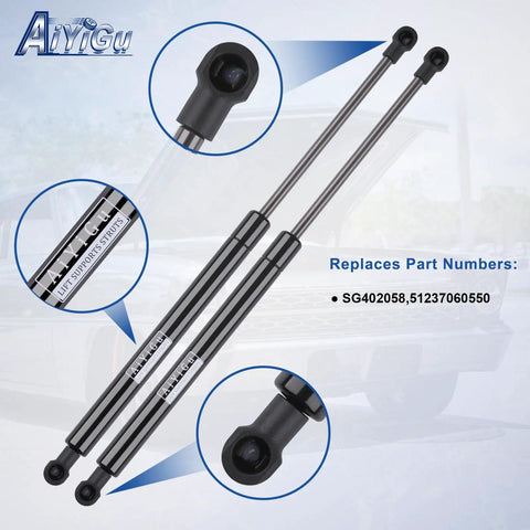Front Hood Struts Lift Supports Gas Springs For BMW 3 Series E90 E91 E92 E93 2006 To 2012 Set Of 2 Replacement Hood Shocks
