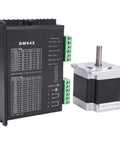 Heavy Duty Closed Loop Stepper Motor Kit Featuring Rugged Alloy Steel Construction And Silent Runner For Zero Skip Control On CNC Engraving And 3D Printing Shop Projects, showing driver and stepper motor components.